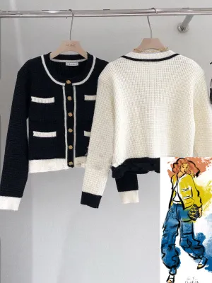 Womens Sweater Cardigans Elegant Cropped Cardigan Women Vintage