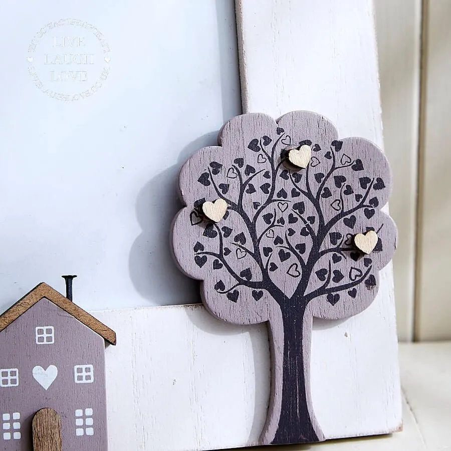 Wooden Houses Photo Frame