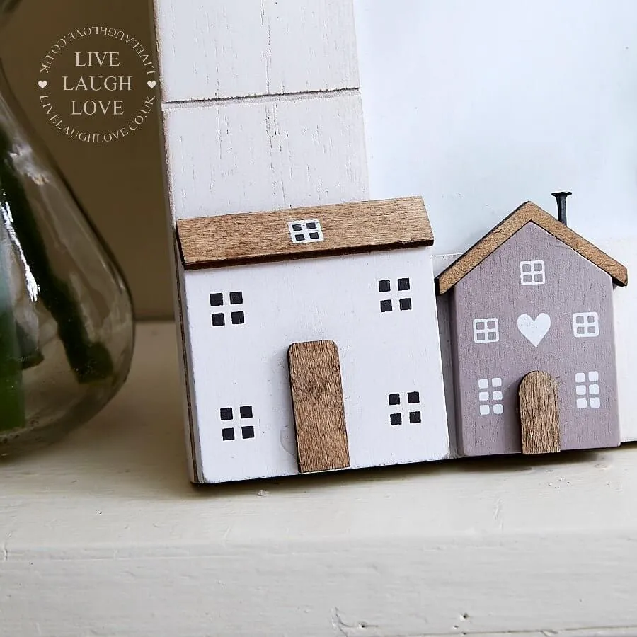 Wooden Houses Photo Frame
