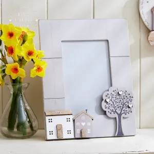 Wooden Houses Photo Frame