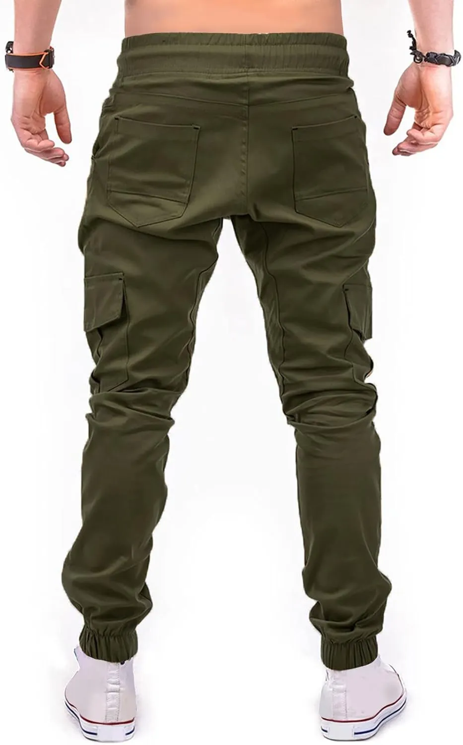 Ymosrh Mens Pants Relaxed Fit Solid Color Ripped Holes Frayed Gradient Washed Trousers Men's Chino Pants Regular