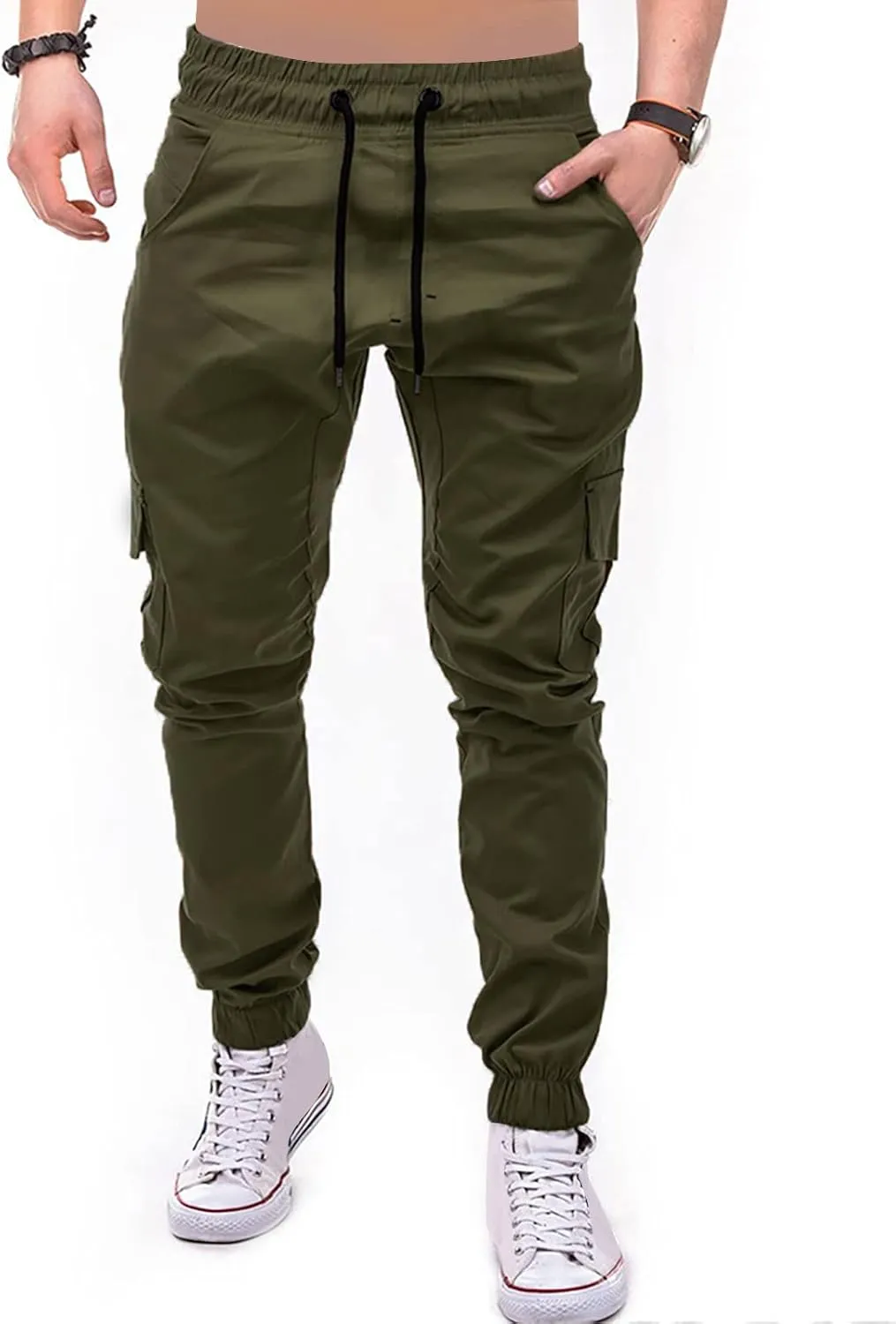 Ymosrh Mens Pants Relaxed Fit Solid Color Ripped Holes Frayed Gradient Washed Trousers Men's Chino Pants Regular