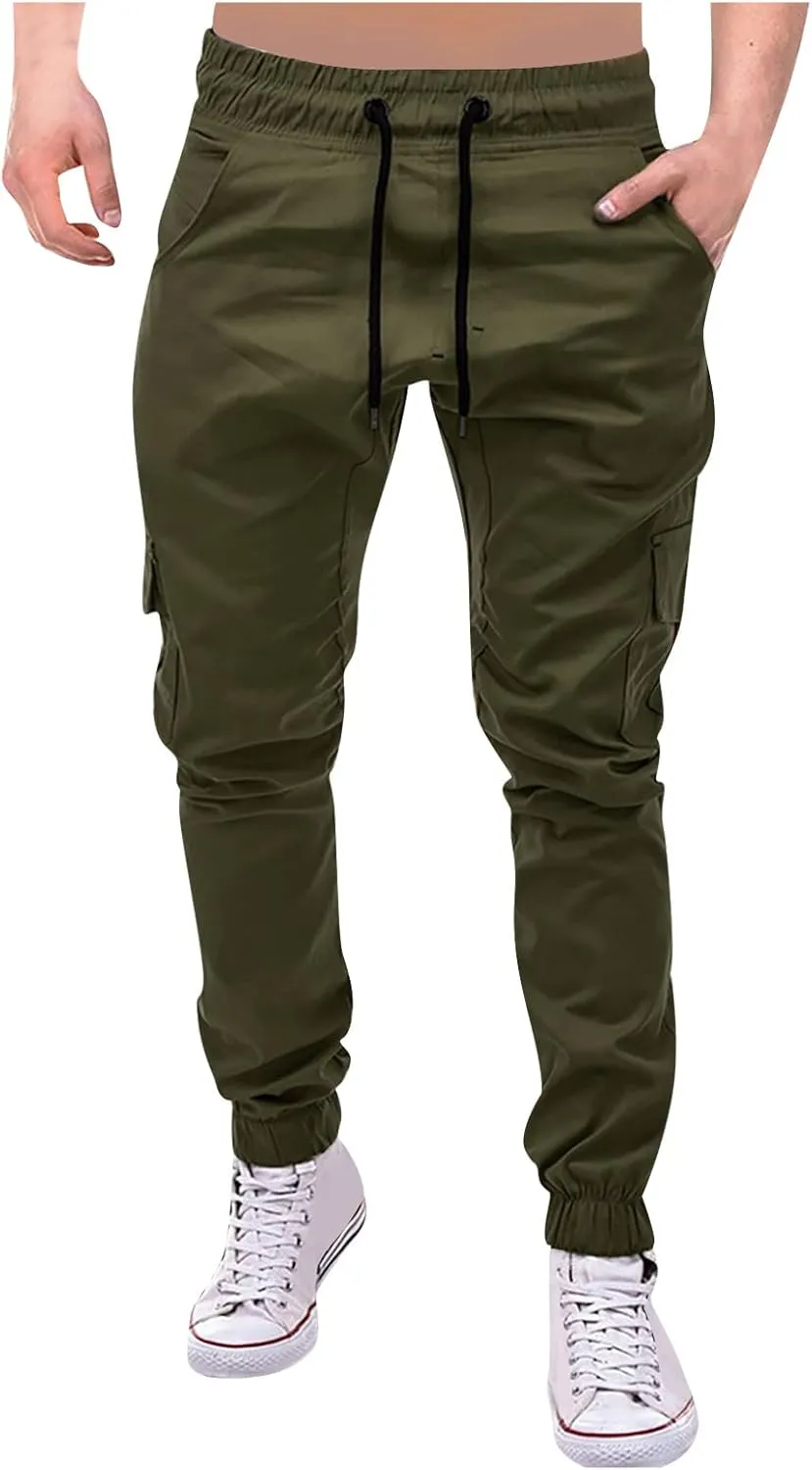 Ymosrh Mens Pants Relaxed Fit Solid Color Ripped Holes Frayed Gradient Washed Trousers Men's Chino Pants Regular
