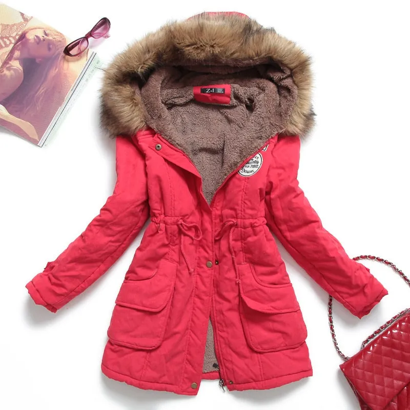 ZQLZ Spring Autumn Winter Jacket Women 2022 Thick Warm Hooded Parka Mujer Cotton Padded Coat 3XL Casual Slim Jacket Female